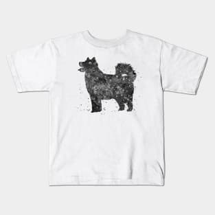 alaskan malamute dog black and white Kids T-Shirt